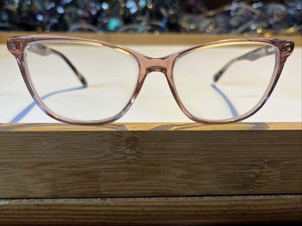 Wittnauer Angelique Eyeglasses Womens Pink Blush Cat Eye Frames 53-14-140